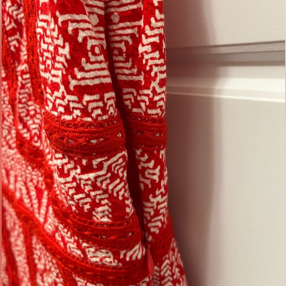 ANTHROPOLOGIE / MAEVE Floral, Red Dress - Picture 4 of 8